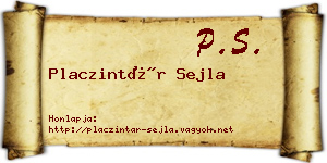 Placzintár Sejla névjegykártya